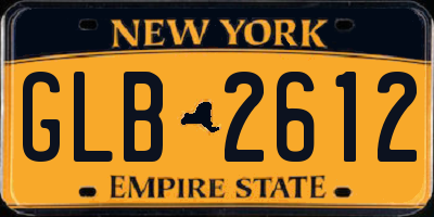 NY license plate GLB2612