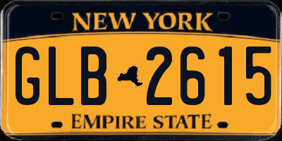 NY license plate GLB2615