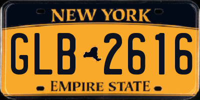 NY license plate GLB2616
