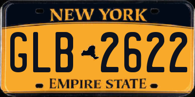 NY license plate GLB2622