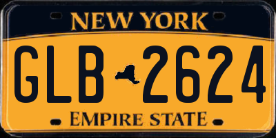 NY license plate GLB2624