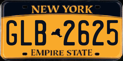 NY license plate GLB2625