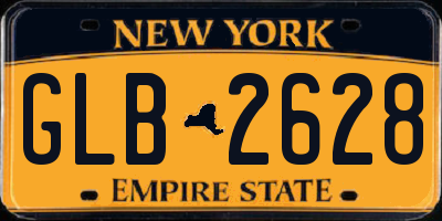 NY license plate GLB2628