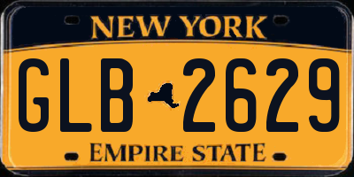 NY license plate GLB2629