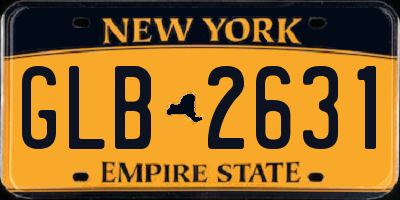 NY license plate GLB2631