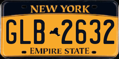 NY license plate GLB2632
