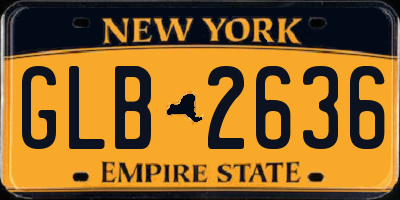 NY license plate GLB2636