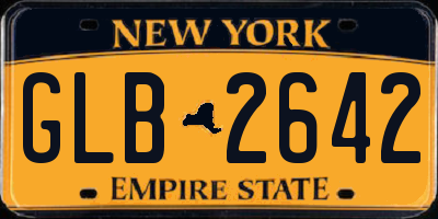 NY license plate GLB2642
