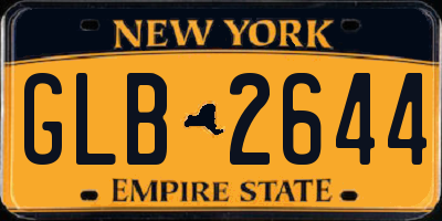 NY license plate GLB2644