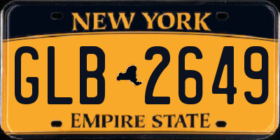 NY license plate GLB2649