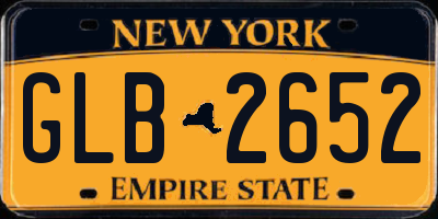 NY license plate GLB2652