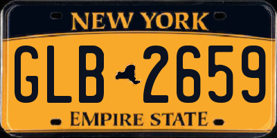 NY license plate GLB2659