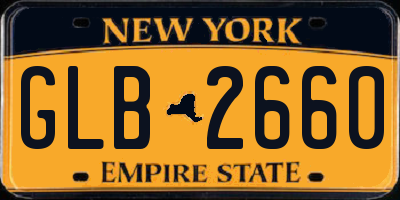 NY license plate GLB2660