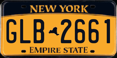 NY license plate GLB2661