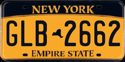 NY license plate GLB2662