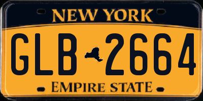 NY license plate GLB2664