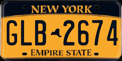NY license plate GLB2674