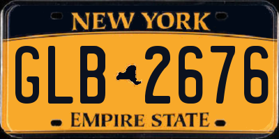 NY license plate GLB2676