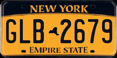 NY license plate GLB2679