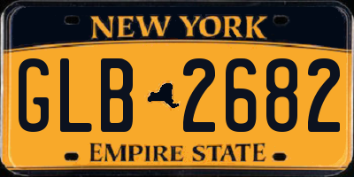 NY license plate GLB2682