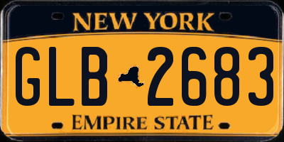 NY license plate GLB2683