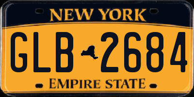 NY license plate GLB2684