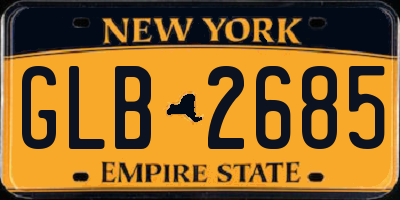 NY license plate GLB2685