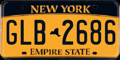 NY license plate GLB2686