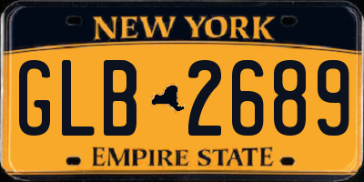 NY license plate GLB2689