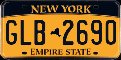 NY license plate GLB2690