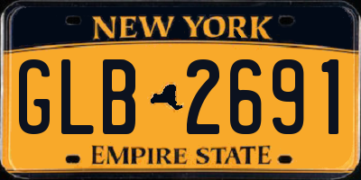 NY license plate GLB2691