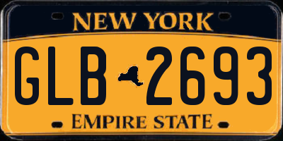 NY license plate GLB2693