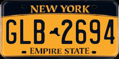 NY license plate GLB2694