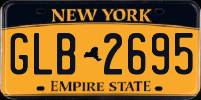 NY license plate GLB2695