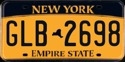 NY license plate GLB2698