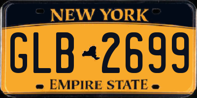 NY license plate GLB2699