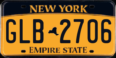 NY license plate GLB2706