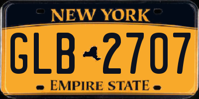 NY license plate GLB2707