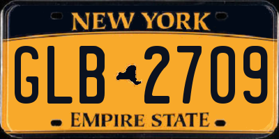 NY license plate GLB2709