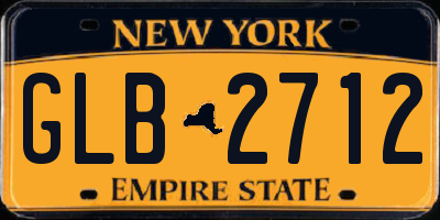 NY license plate GLB2712