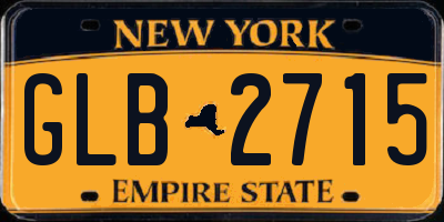 NY license plate GLB2715