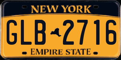 NY license plate GLB2716