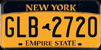NY license plate GLB2720