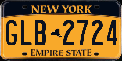 NY license plate GLB2724