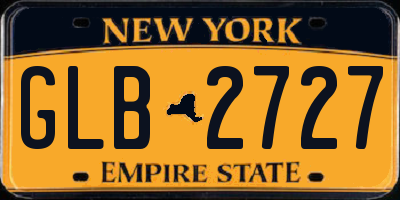 NY license plate GLB2727
