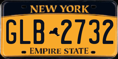 NY license plate GLB2732
