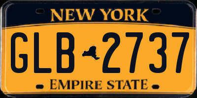 NY license plate GLB2737