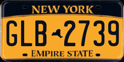 NY license plate GLB2739