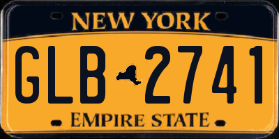 NY license plate GLB2741