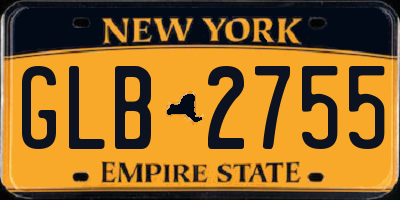 NY license plate GLB2755
